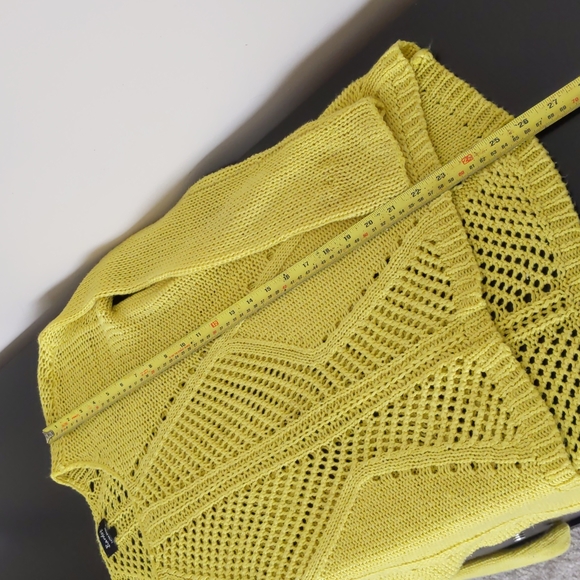 Bardot Loose Knit Sweater | Yellow Scoop Neck Sweater - Picture 10 of 12